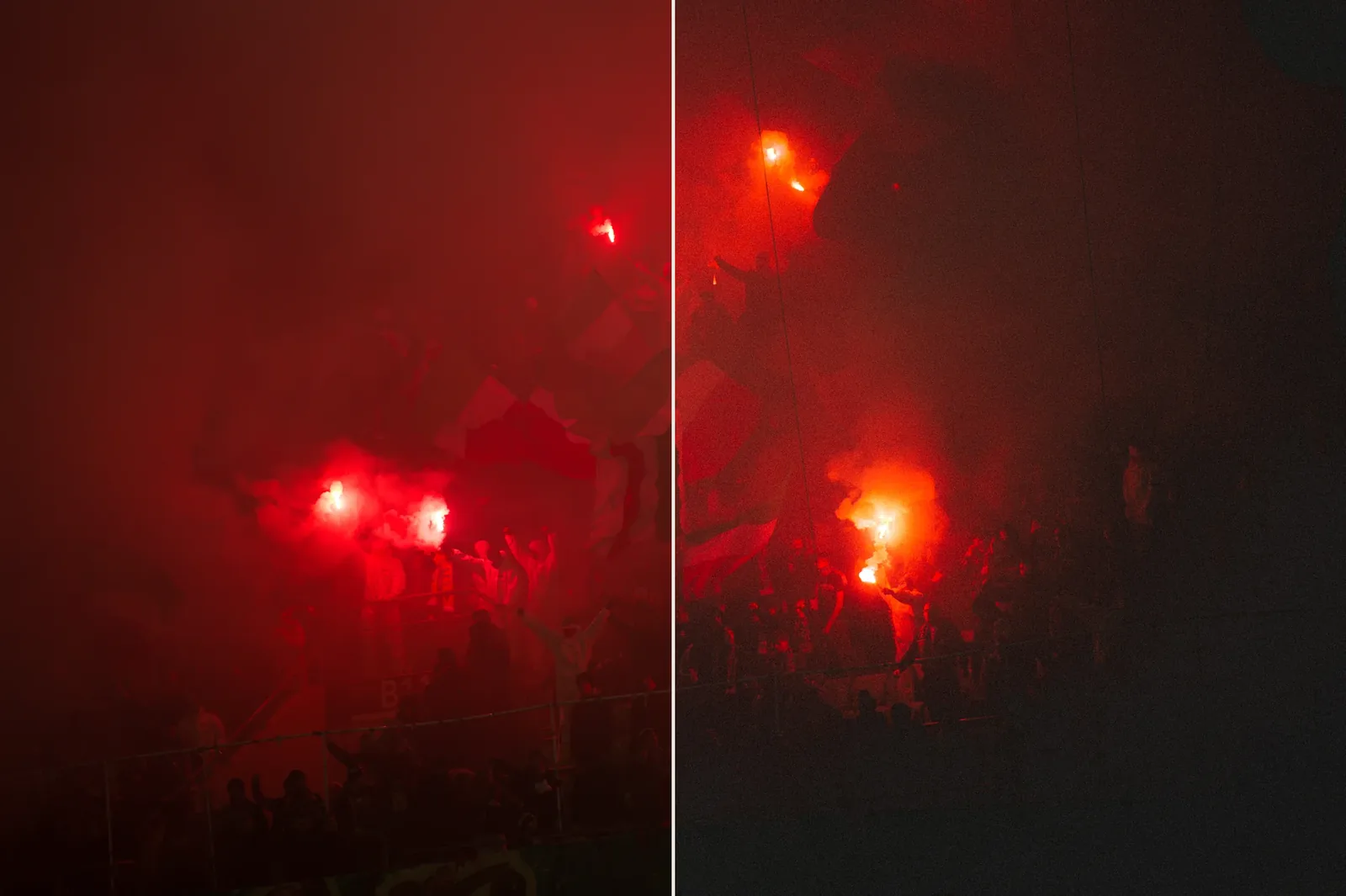 The same frame: the raw file on the left, edited on the right.
